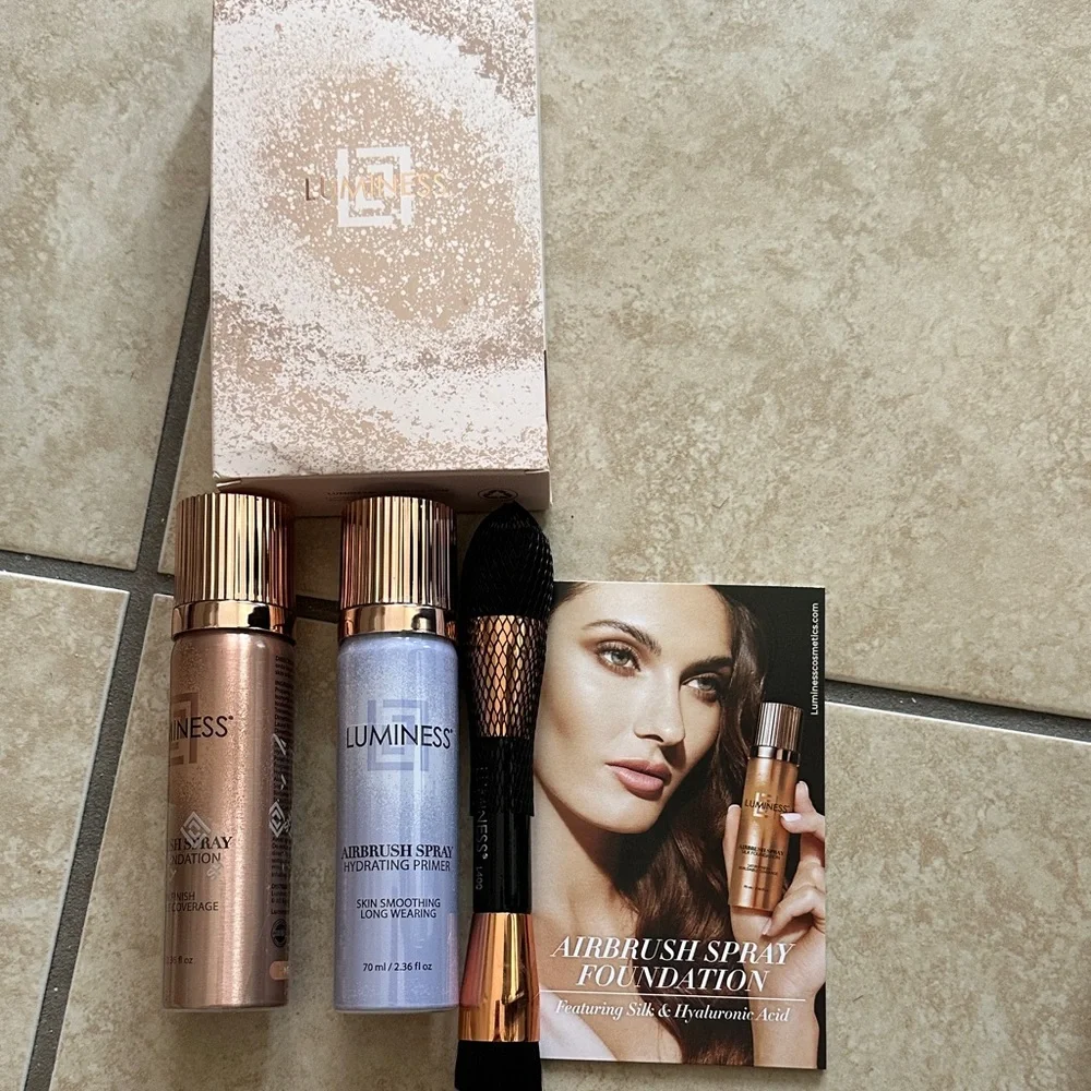 Luminess Airbrush Spray Foundation Set - Gold and Silver
